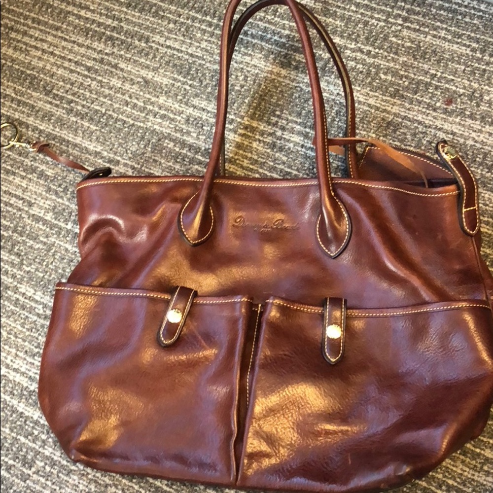 Dooney and Bourke large tote brown leather